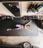 Overhead view - full mat with person for scale