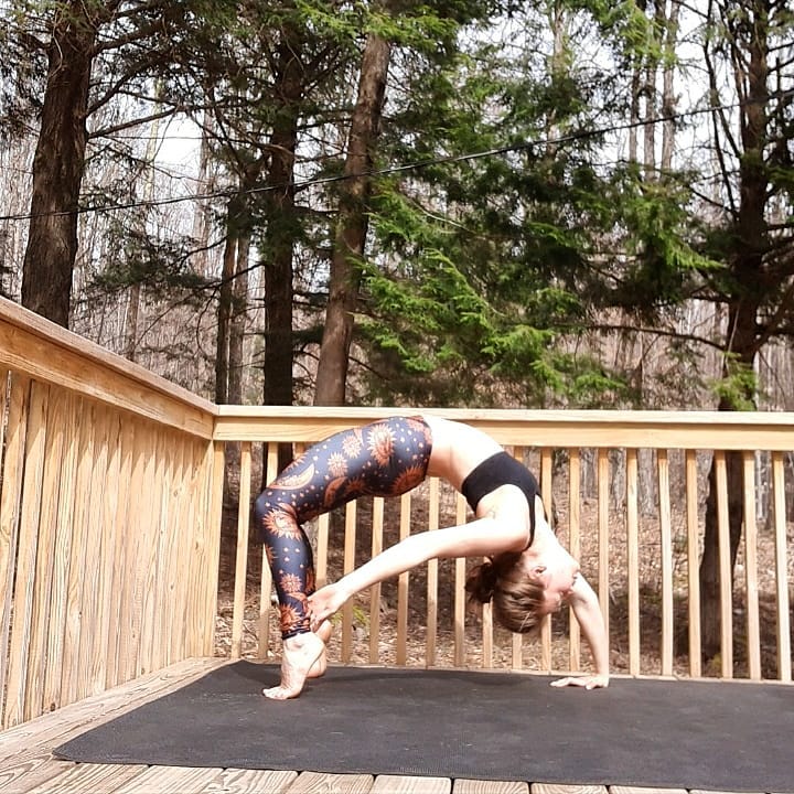 Backbend on Gorilla Yoga Mat on deck